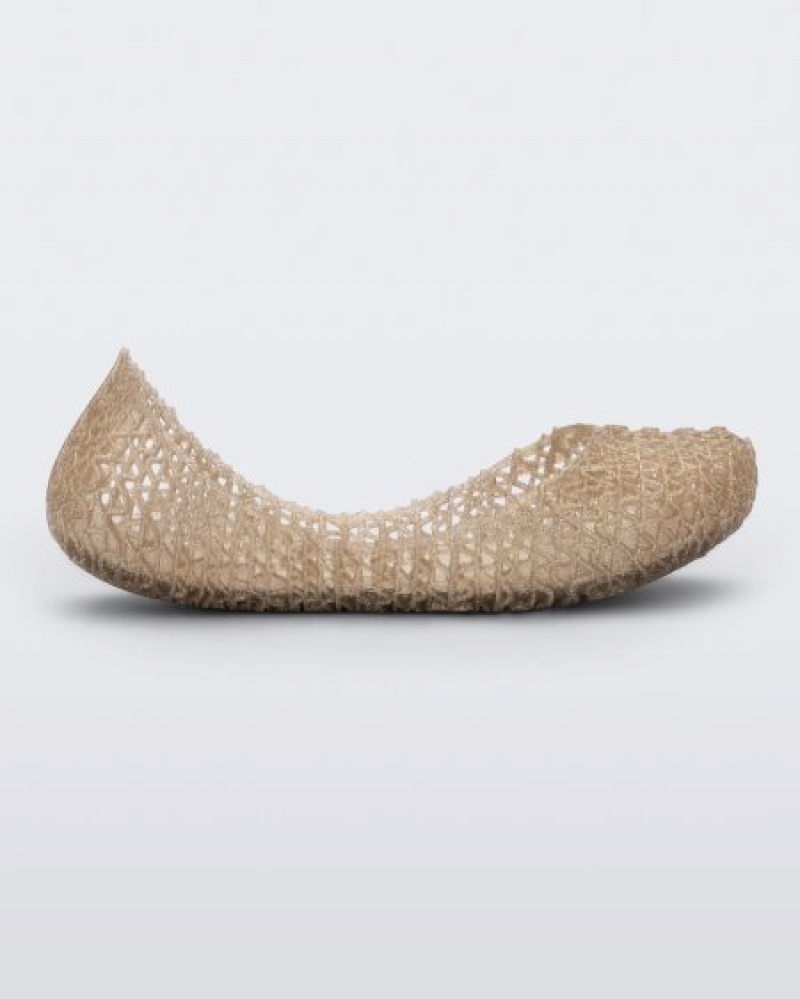 Mini Melissa Flats Campana Niños Beige/Glitter Mix España | 6eEasMvQ