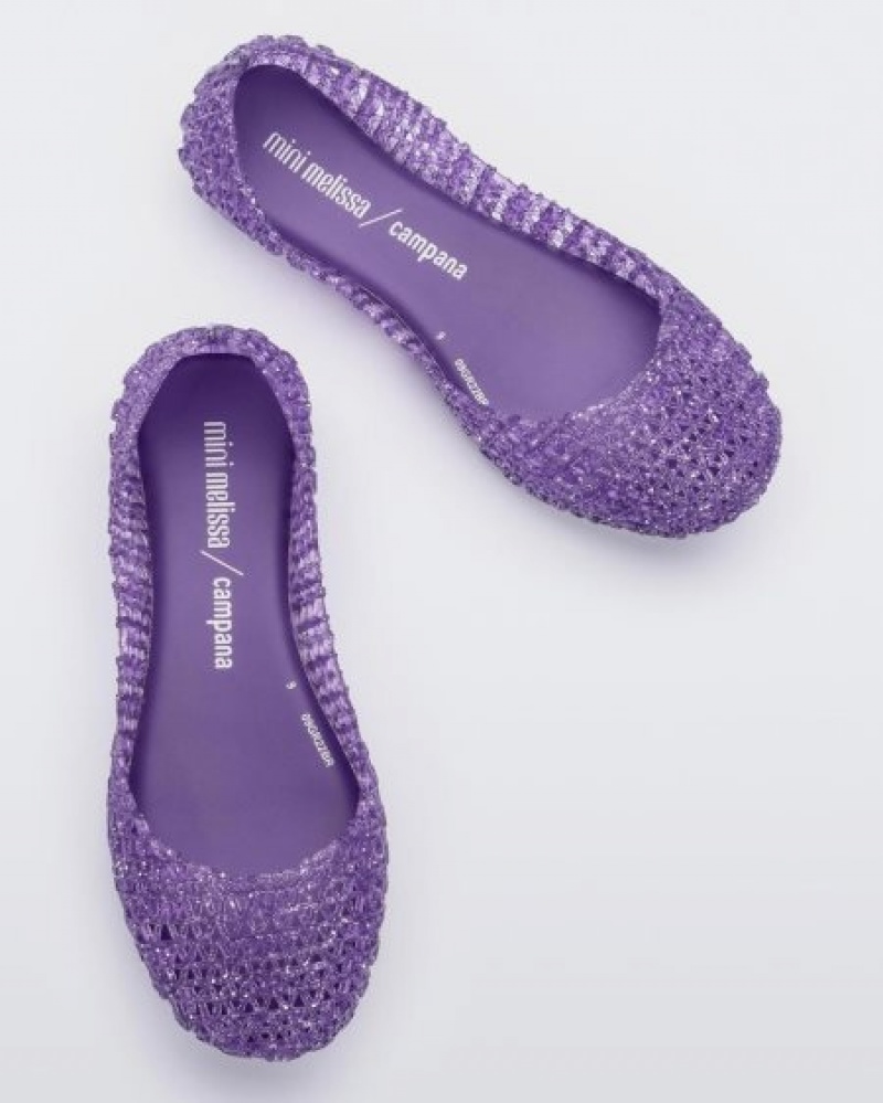 Mini Melissa Flats Campana Niños Moradas España | VQxwUxNg