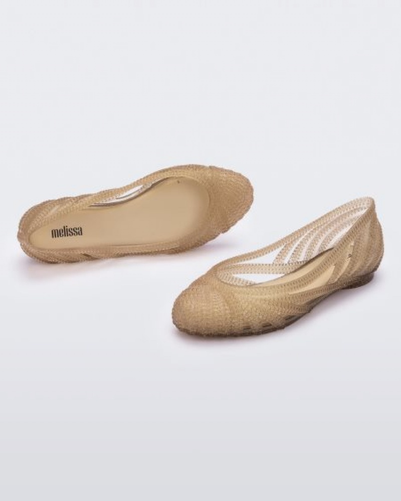 Melissa Flats Femme Classy Mujer Beige Doradas España | anIcp6ze