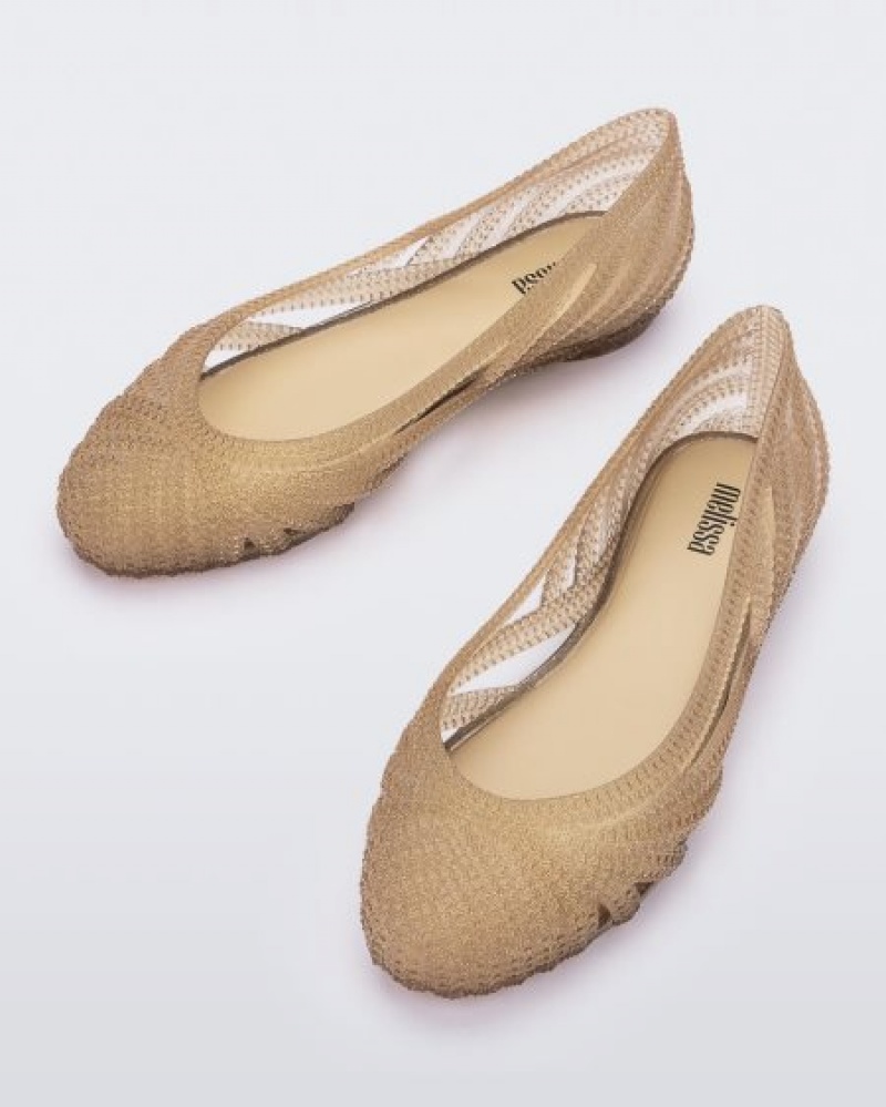 Melissa Flats Femme Classy Mujer Beige Doradas España | anIcp6ze