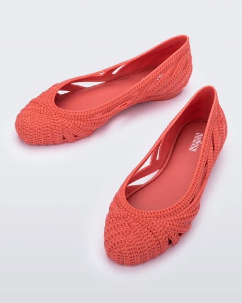 Melissa Flats Femme Classy Mujer Rojas España | XJdUbfyH