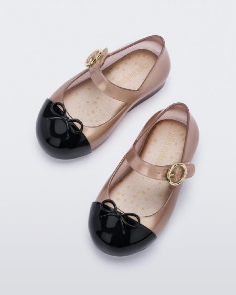 Mini Melissa Flats Sweet Love Cap Puntera Bebe Clear Rose/Black España | EzZN7rhP