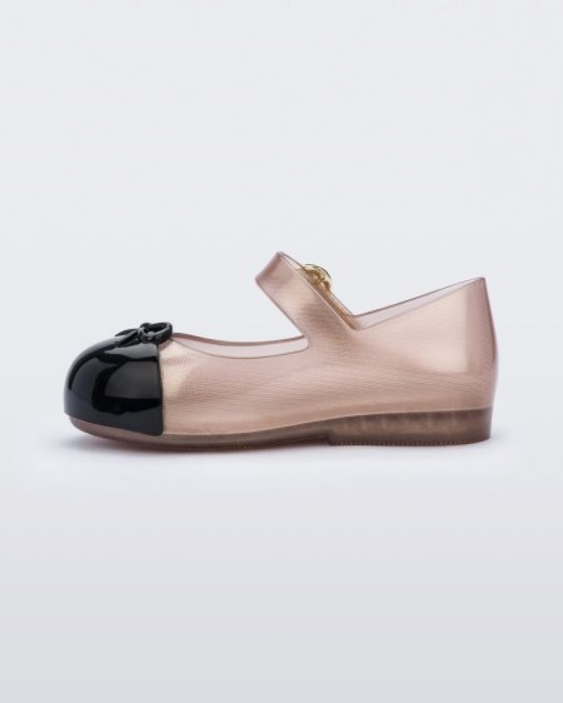 Mini Melissa Flats Sweet Love Cap Puntera Bebe Clear Rose/Black España | EzZN7rhP