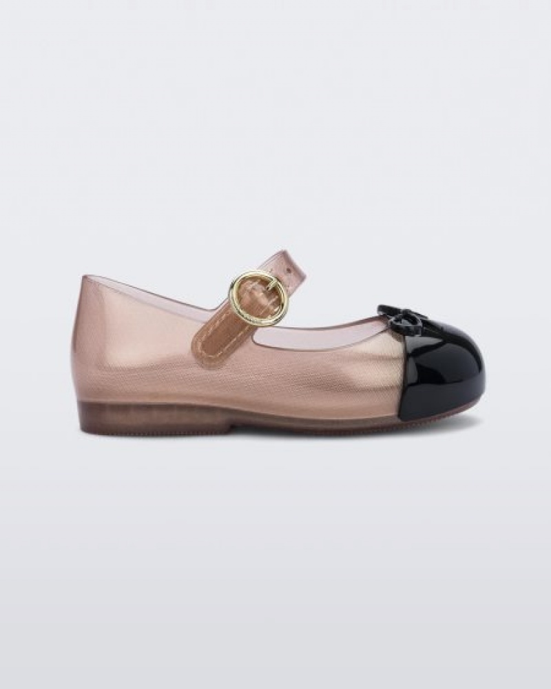 Mini Melissa Flats Sweet Love Cap Puntera Bebe Clear Rose/Black España | EzZN7rhP