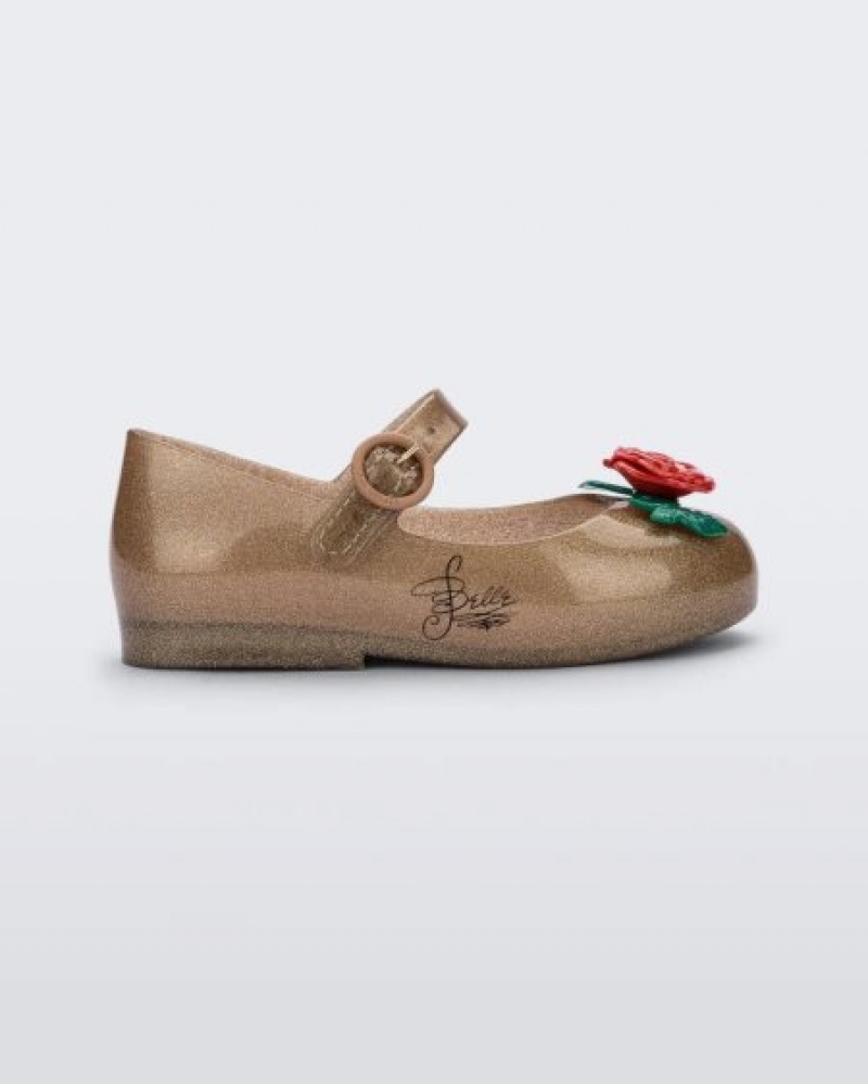 Mini Melissa Flats Sweet Love Princess Bebe Gold/Red España | m8etYqSY