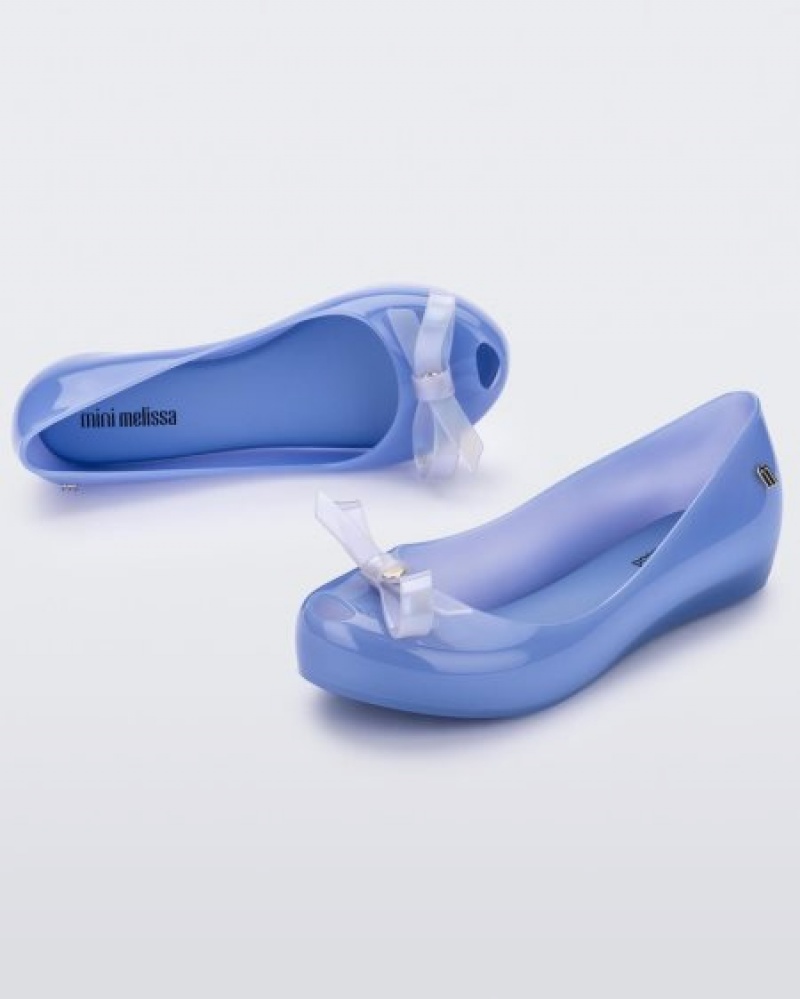 Mini Melissa Flats Ultragirl Bow Niños Azules España | N8UV8p32