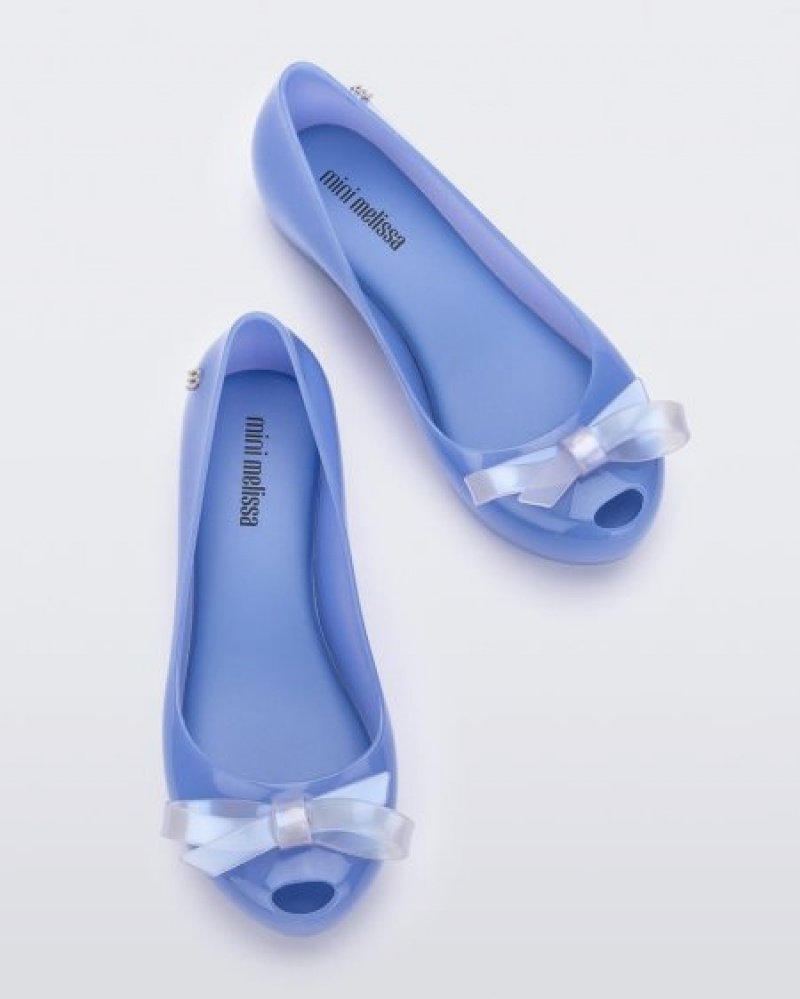 Mini Melissa Flats Ultragirl Bow Niños Azules España | N8UV8p32