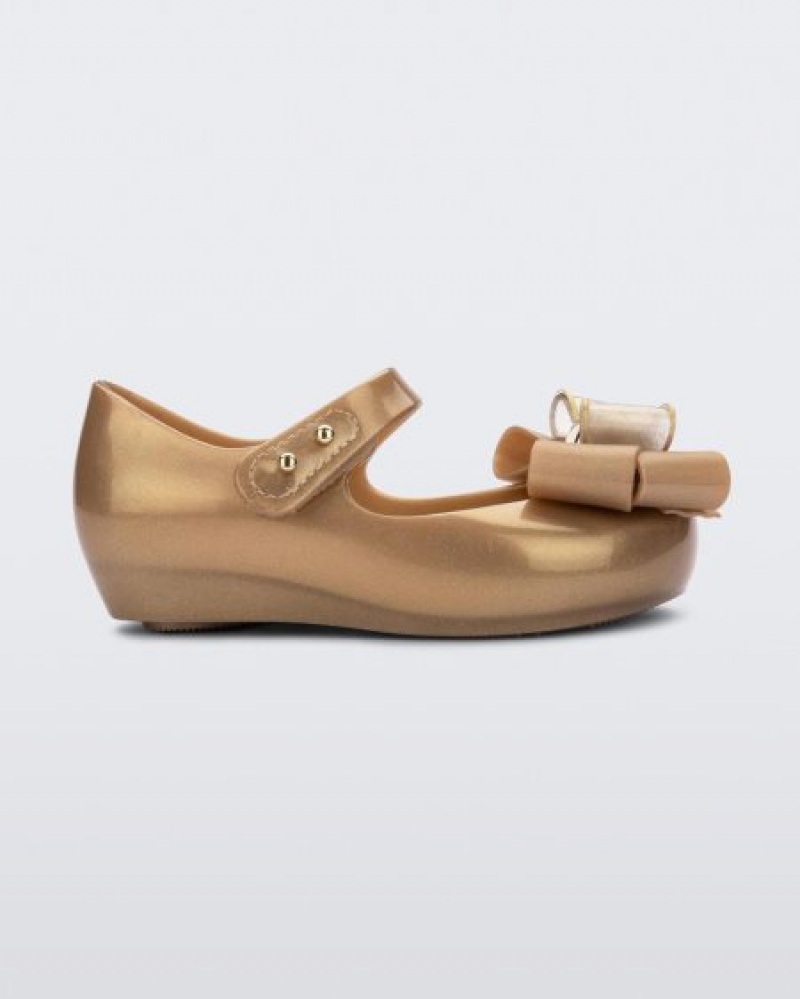 Mini Melissa Flats Ultragirl Sweet Bebe Doradas España | wOX4DuSN