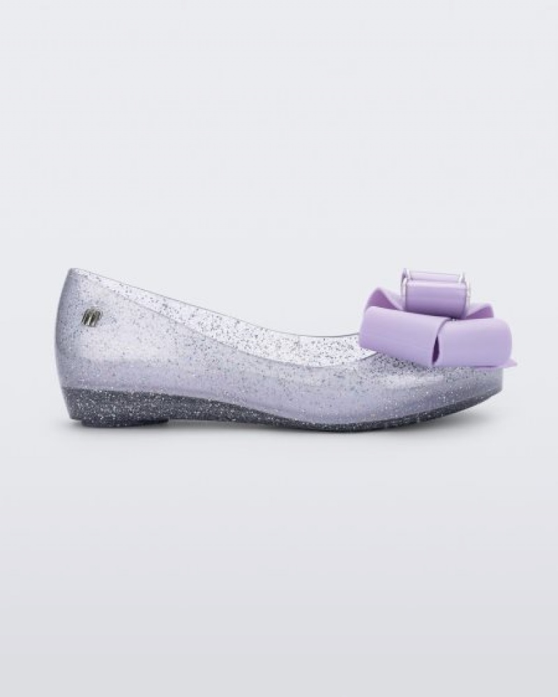 Mini Melissa Flats Ultragirl Sweet Niños Clear Glitter/Lilac España | u6ge8Pc5