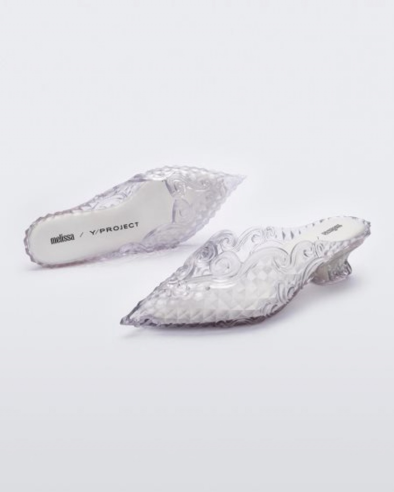 Melissa Mulas Court Shoe Mujer Clear/White España | h8XUa5JX