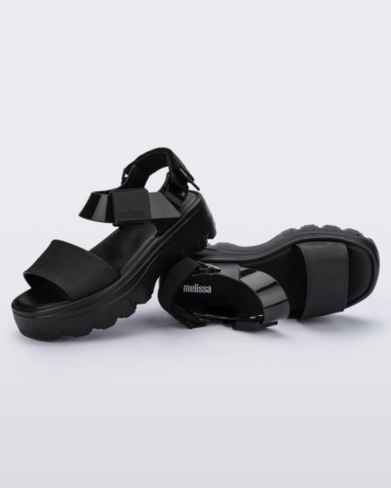 Melissa Platforms Kick Off Sandal Mujer Black/Black España | LB5S4lxQ