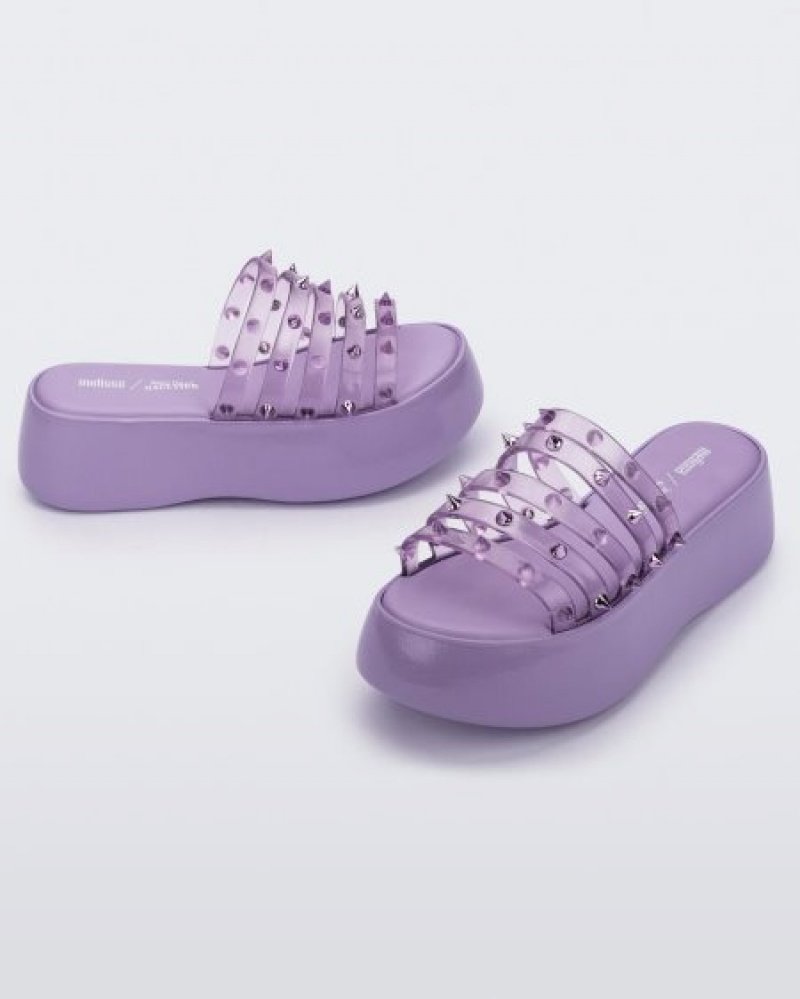 Melissa Platforms Punk Love Becky Mujer Violet/Clear Lilac España | 9sn7Stqd