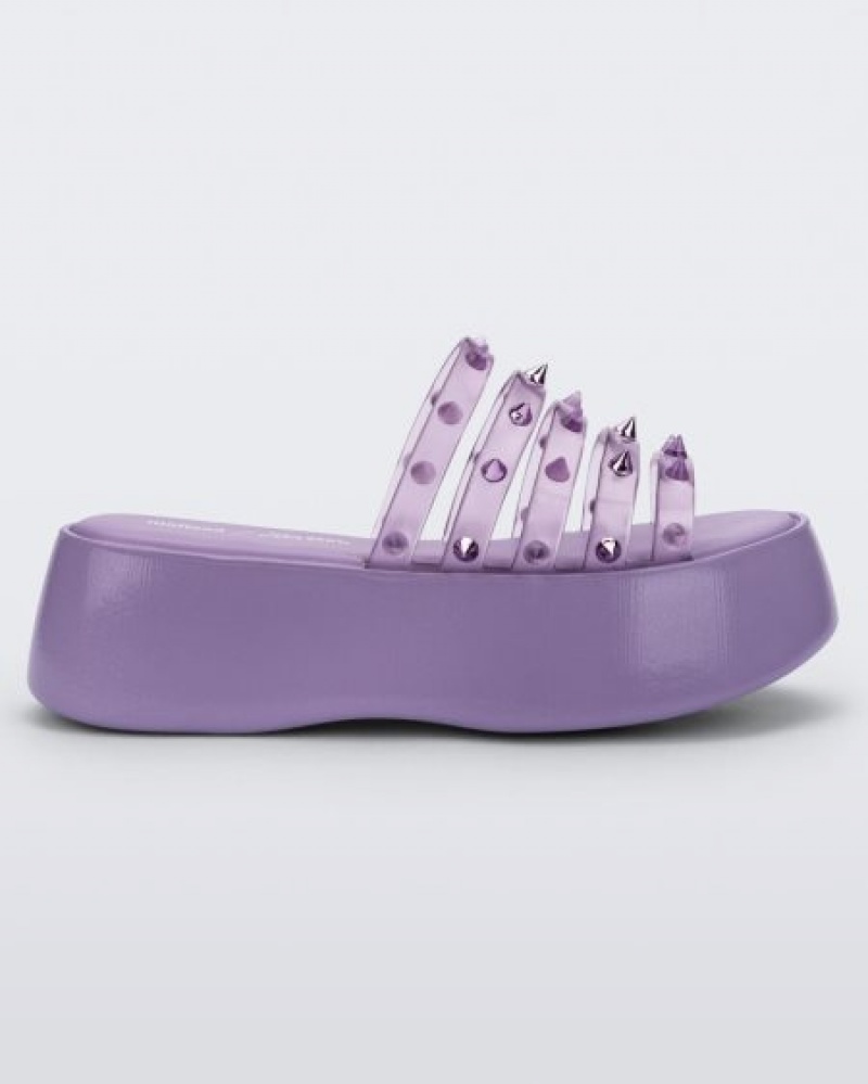 Melissa Platforms Punk Love Becky Mujer Violet/Clear Lilac España | 9sn7Stqd