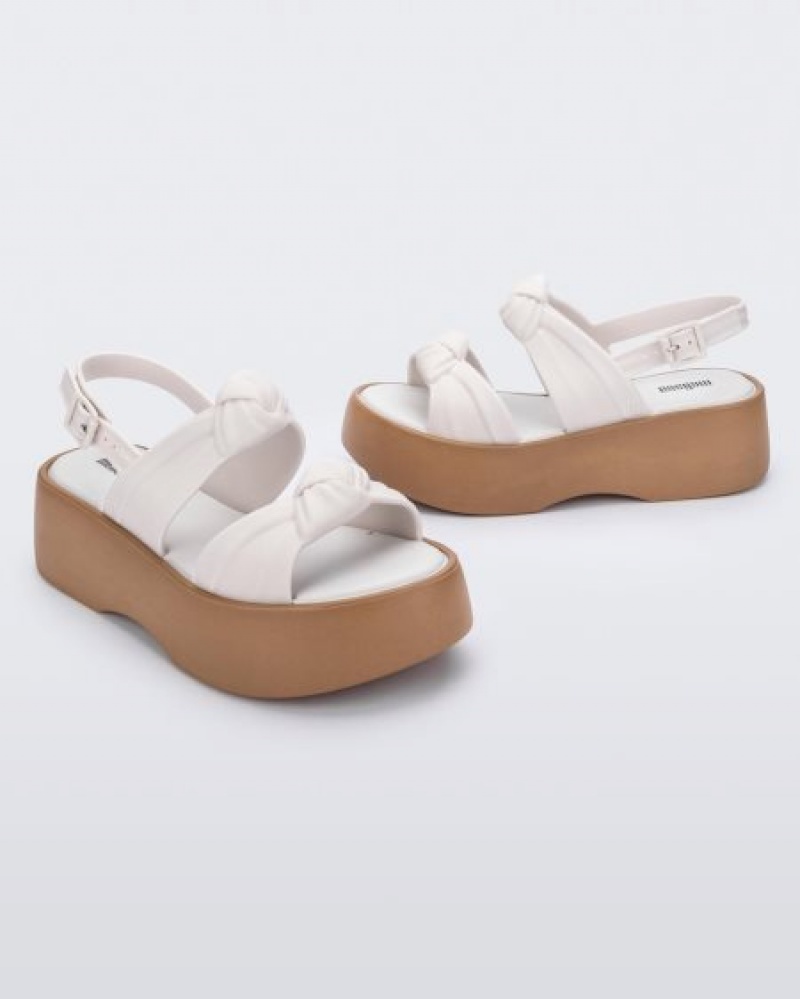 Melissa Platforms Velvet Mujer Beige España | qem3DFxs