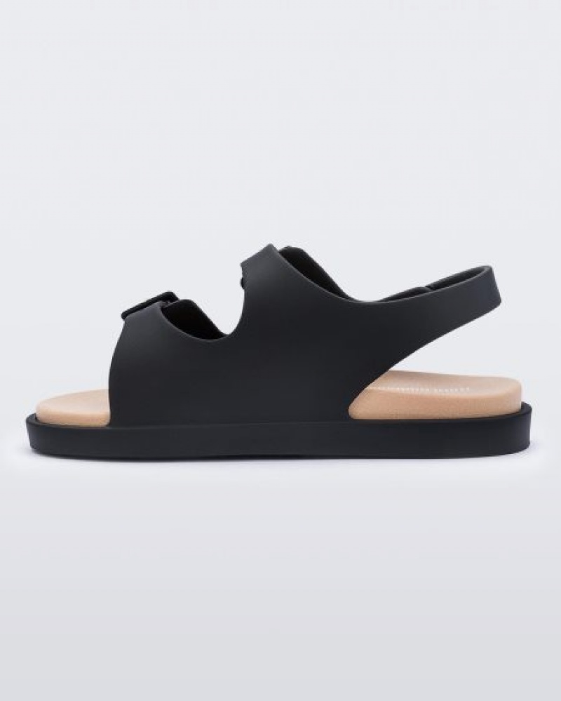 Mini Melissa Sandalias Anchos Sandal Bebe Black/Beige España | DHzNvJMN