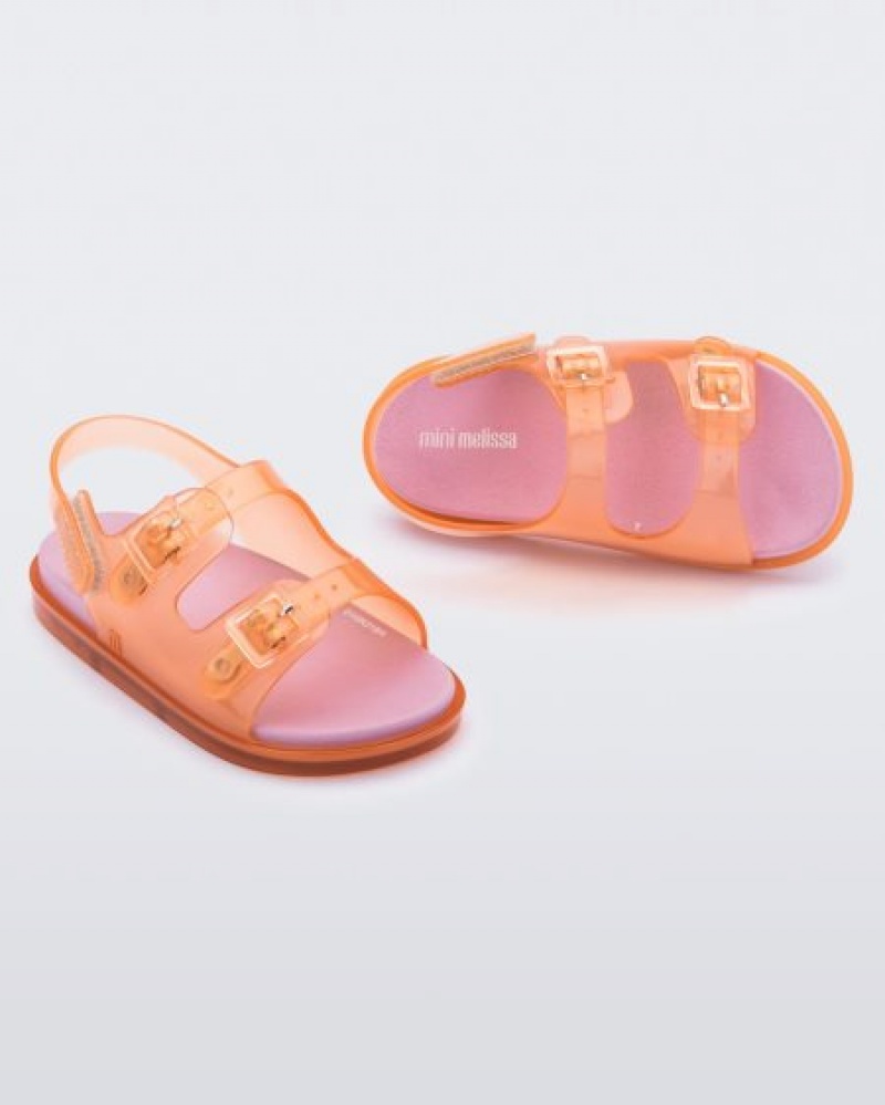 Mini Melissa Sandalias Anchos Sandal Bebe Orange/Pink España | MvXLc0IP