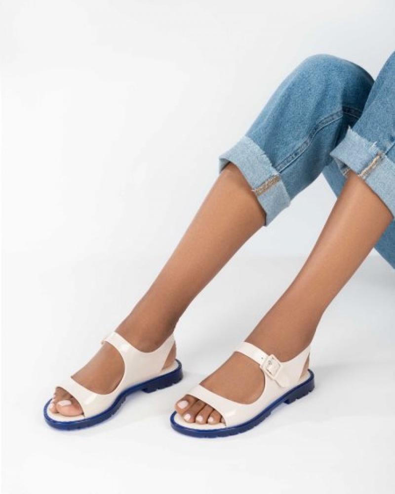 Melissa Sandalias Bae Mujer Beige/Blue España | qplSejW6