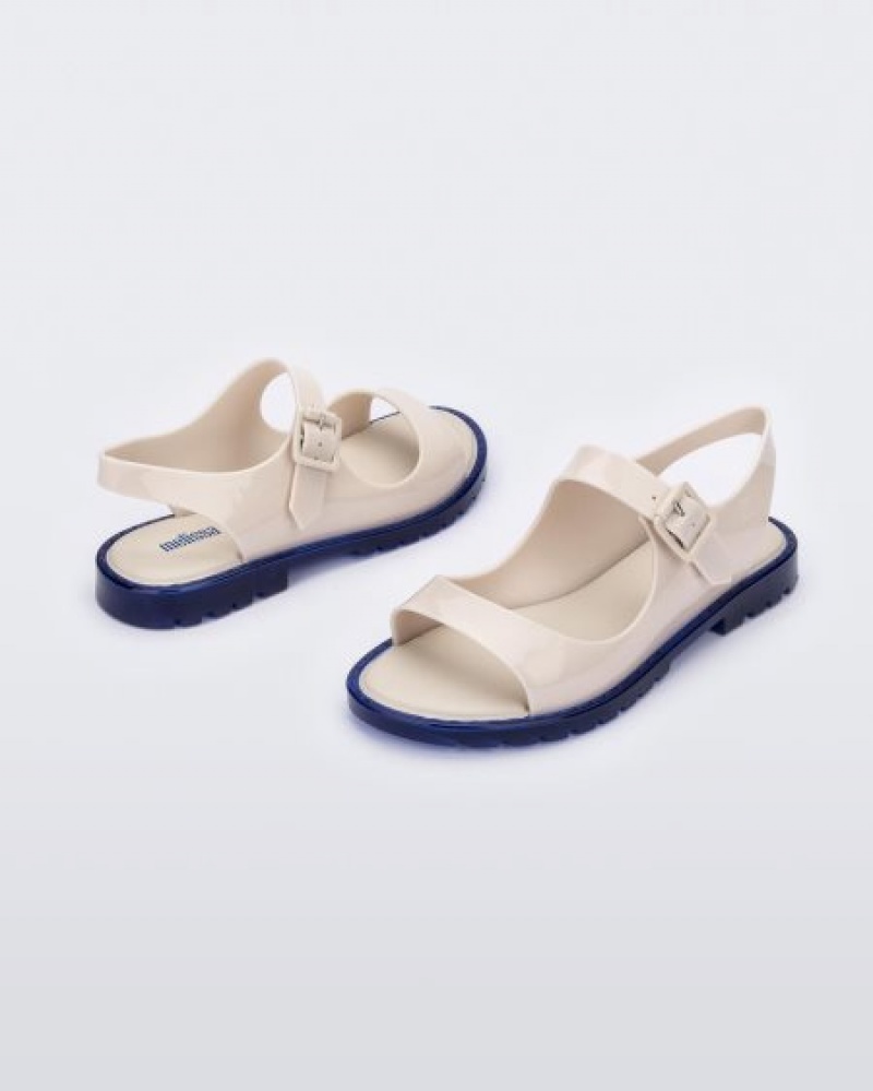 Melissa Sandalias Bae Mujer Beige/Blue España | qplSejW6