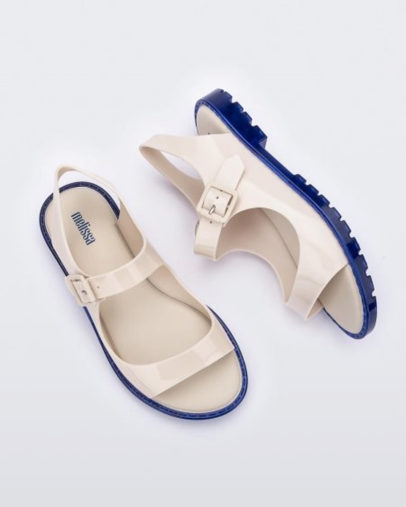 Melissa Sandalias Bae Mujer Beige/Blue España | qplSejW6