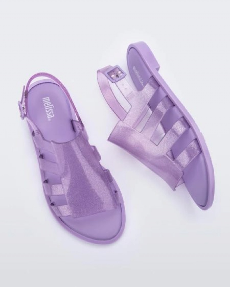 Melissa Sandalias Boemia Mujer Lilac Glitter España | qU3r5HNB