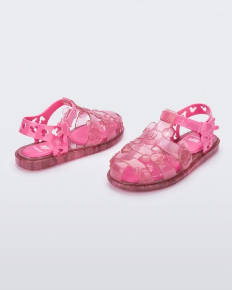 Mini Melissa Sandalias Magic Niños Glitter Pink/Pink España | EzwR05j1