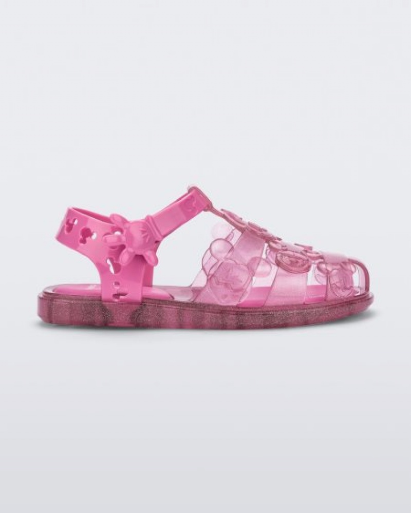 Mini Melissa Sandalias Magic Niños Glitter Pink/Pink España | EzwR05j1