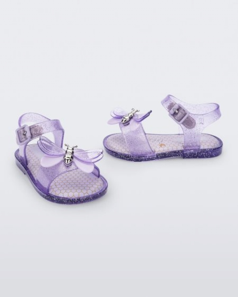 Mini Melissa Sandalias Mar Bugs Bebe Lilac Glitter España | LTgBQBN7