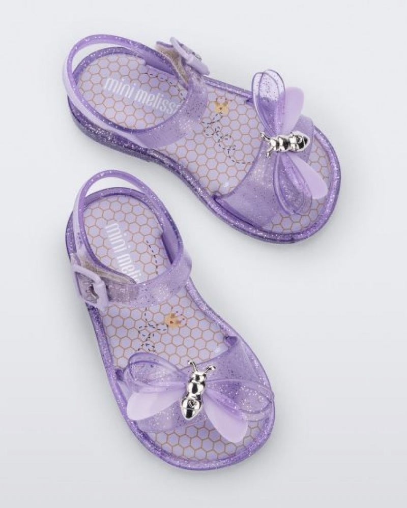 Mini Melissa Sandalias Mar Bugs Bebe Lilac Glitter España | LTgBQBN7