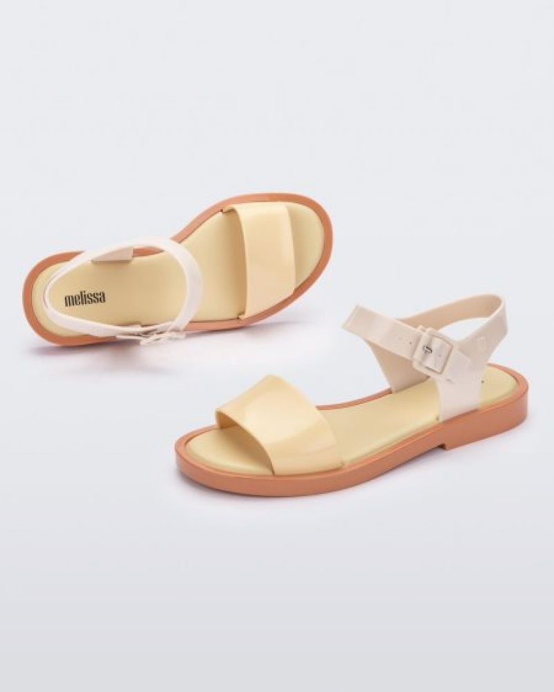 Melissa Sandalias Mar Sandal Mujer Beige/Yellow España | oGEWHTVF