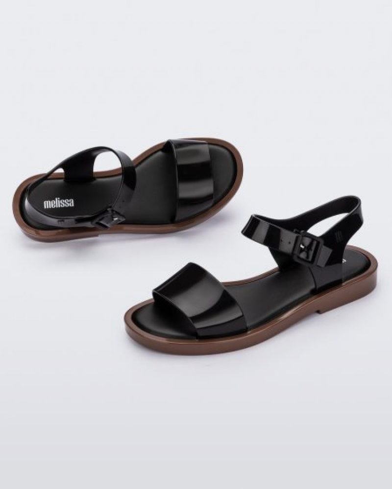 Melissa Sandalias Mar Sandal Mujer Black/Brown España | MntQLfaZ