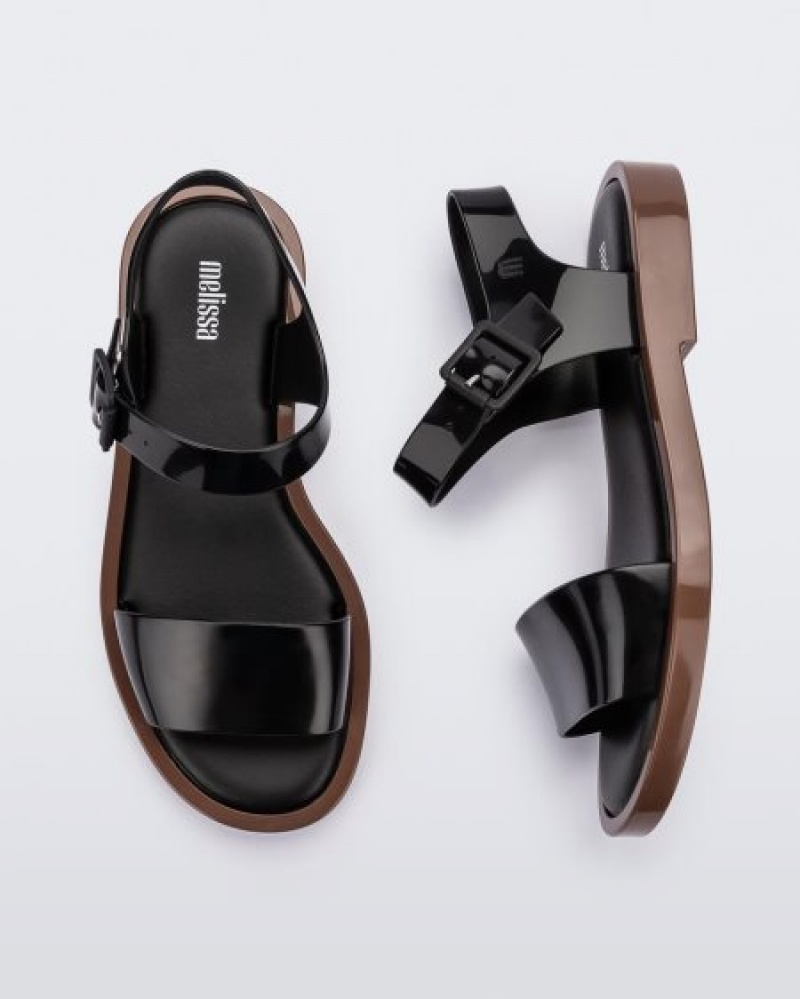 Melissa Sandalias Mar Sandal Mujer Black/Brown España | MntQLfaZ