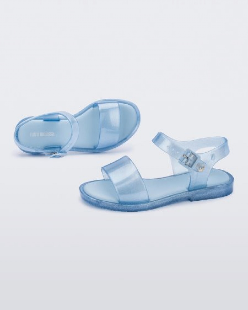 Mini Melissa Sandalias Mar Sandal Niños Blue/Glitter España | 0R6nqKEb