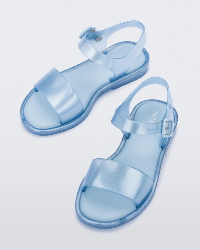 Mini Melissa Sandalias Mar Sandal Niños Blue/Glitter España | 0R6nqKEb