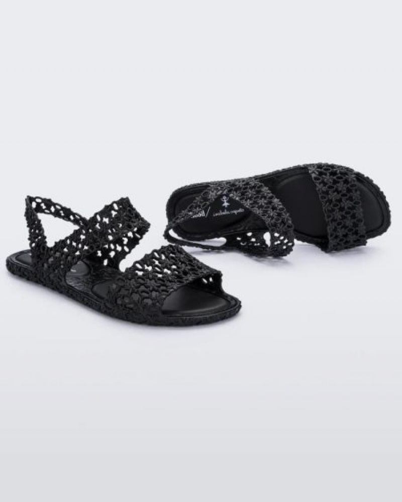 Melissa Sandalias Panc Sandal Mujer Negras España | EF5lHUDB