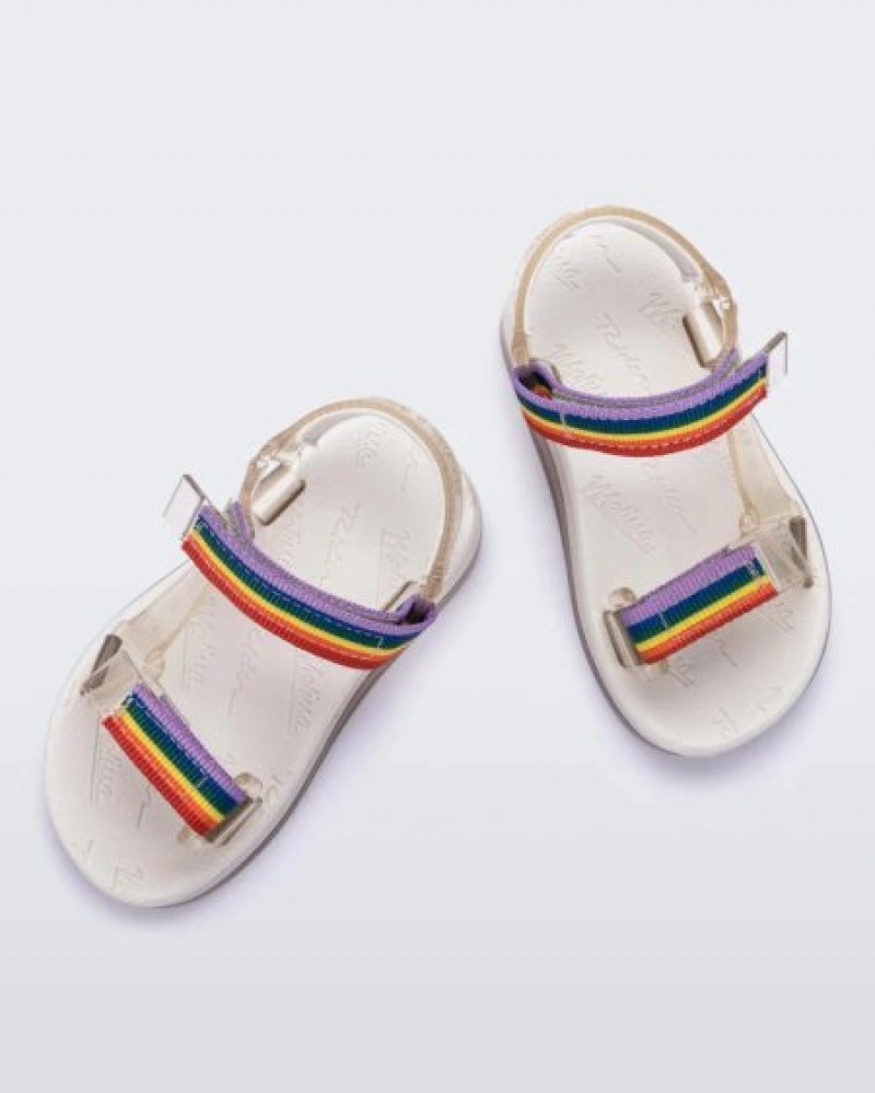 Mini Melissa Sandalias Papete Bebe Beige/Rainbow España | JcOigTUu