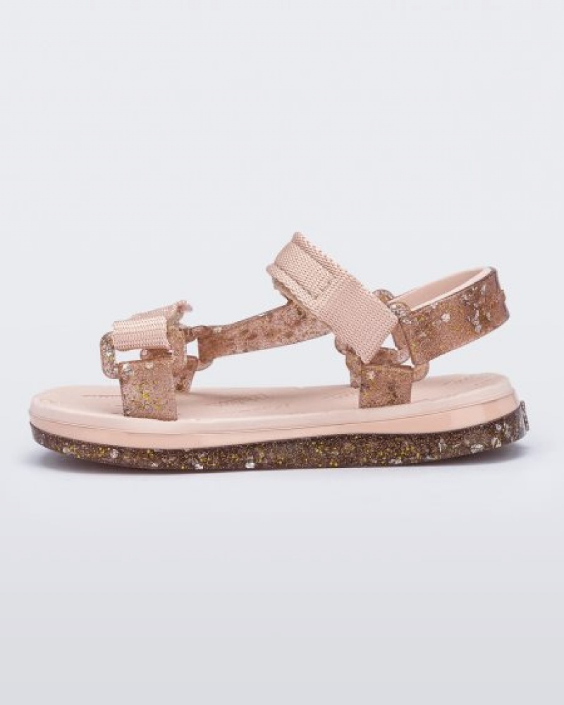 Mini Melissa Sandalias Papete Bebe Pink/Pink Glitter España | lEPjH23B