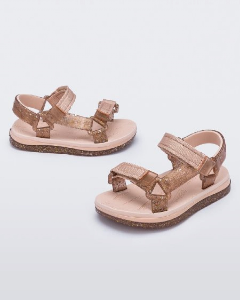 Mini Melissa Sandalias Papete Bebe Pink/Pink Glitter España | lEPjH23B