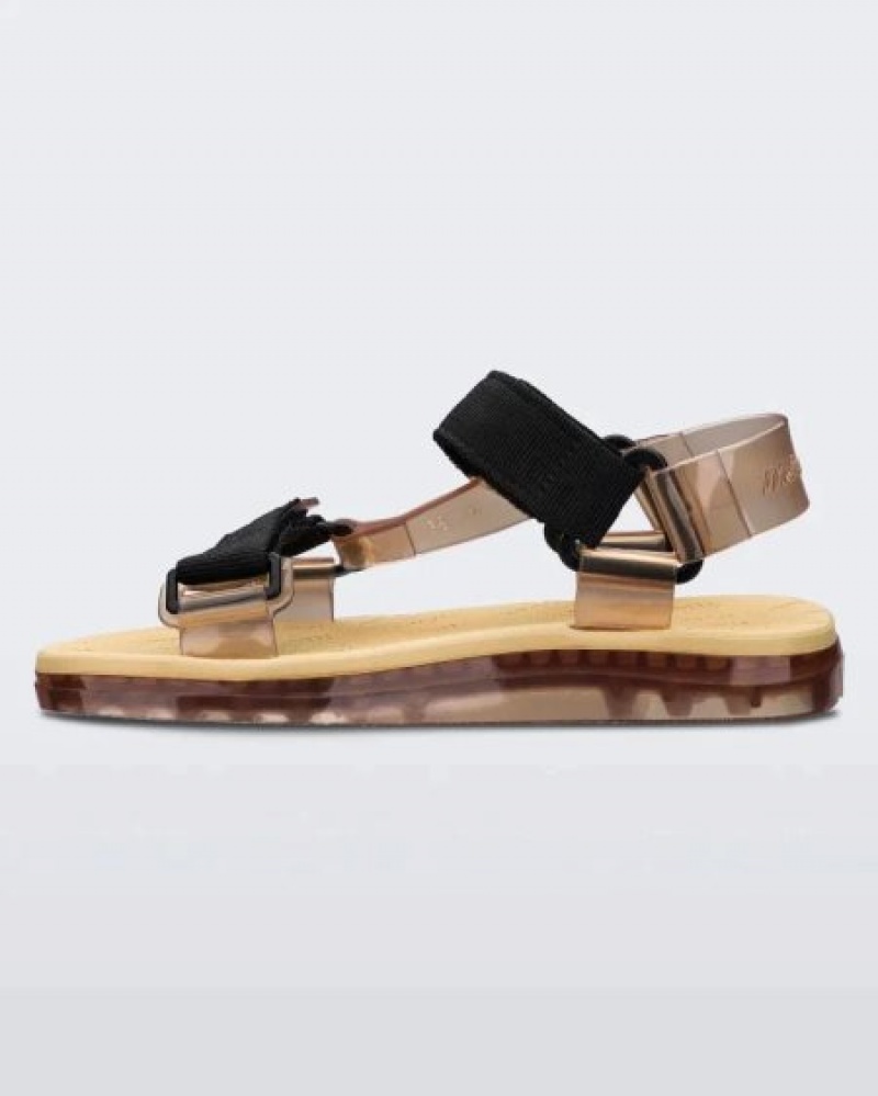 Melissa Sandalias Papete Mujer Beige/Black España | Xaco8Uzz