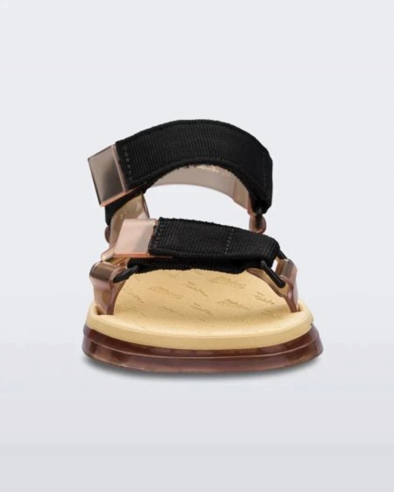 Melissa Sandalias Papete Mujer Beige/Black España | Xaco8Uzz