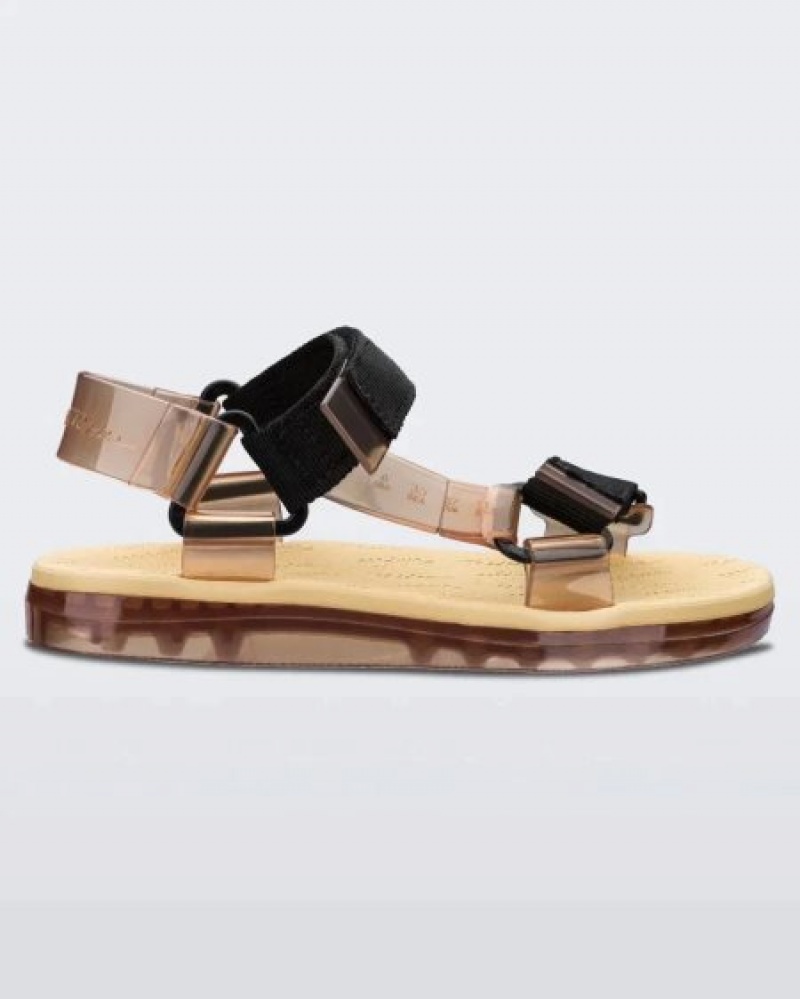 Melissa Sandalias Papete Mujer Beige/Black España | Xaco8Uzz