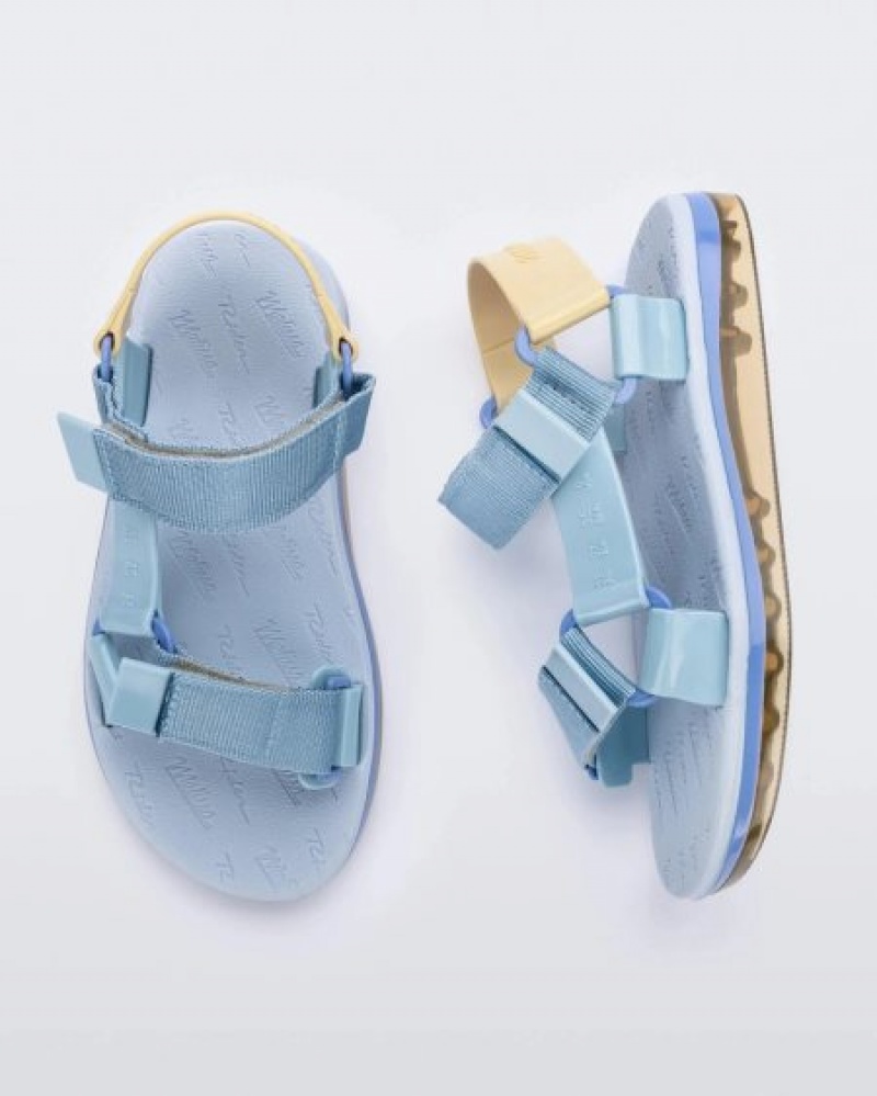 Melissa Sandalias Papete Mujer Blue/Yellow España | 8DCYlTOc