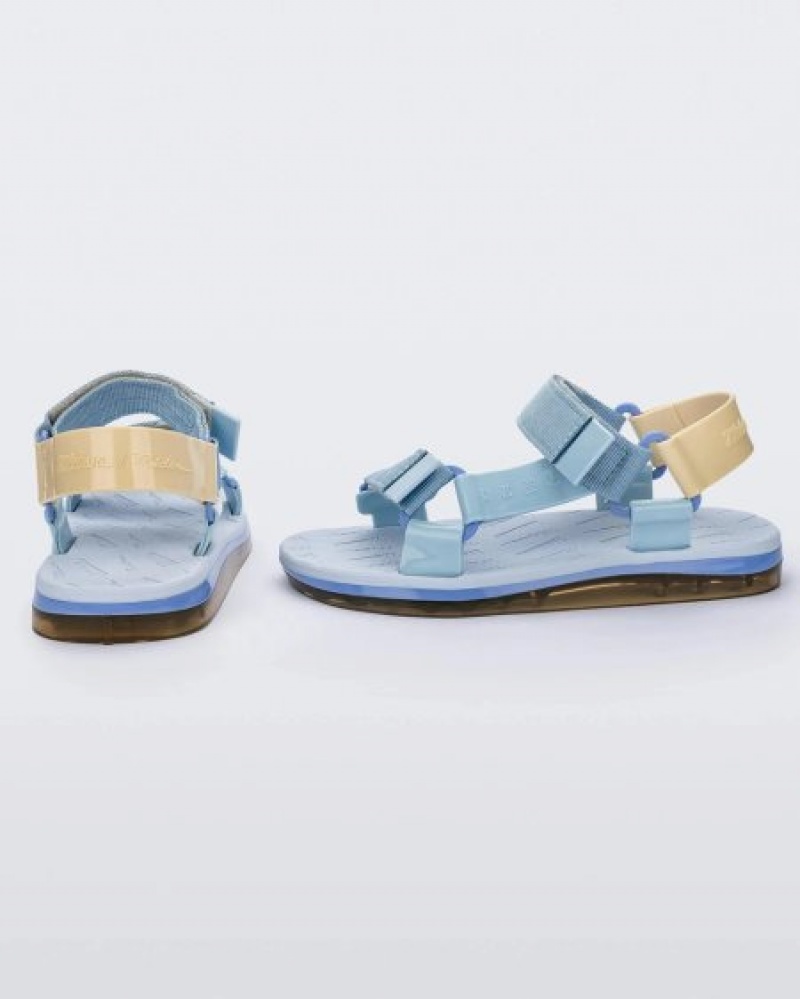 Melissa Sandalias Papete Mujer Blue/Yellow España | 8DCYlTOc