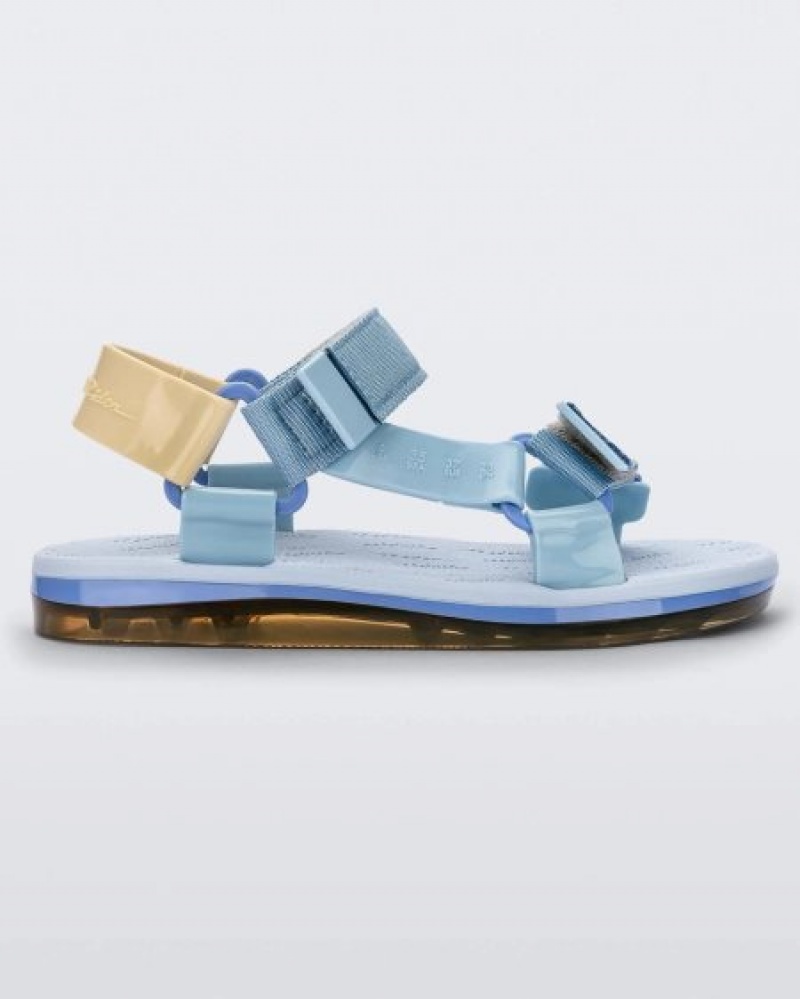 Melissa Sandalias Papete Mujer Blue/Yellow España | 8DCYlTOc