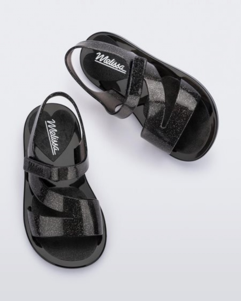 Mini Melissa Sandalias Paris Bebe Negras España | N1Evpzrp