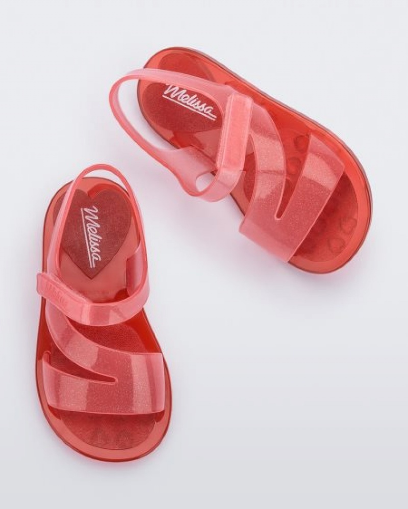 Mini Melissa Sandalias Paris Bebe Pink/Red España | m2MZFwWW