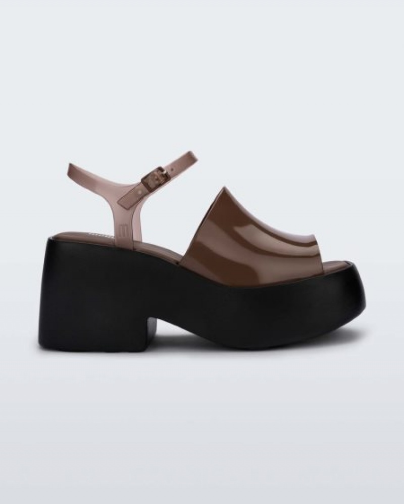 Melissa Sandalias Pose Mujer Black/Brown España | Eek7bbWw