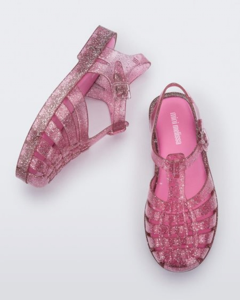 Mini Melissa Sandalias Possession Niños Pink/Glitter/Silver España | U2RZgsQY