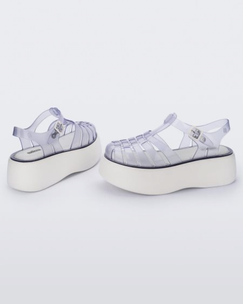 Melissa Sandalias Possession Plataforma Mujer Clear/White España | dTEoojLS