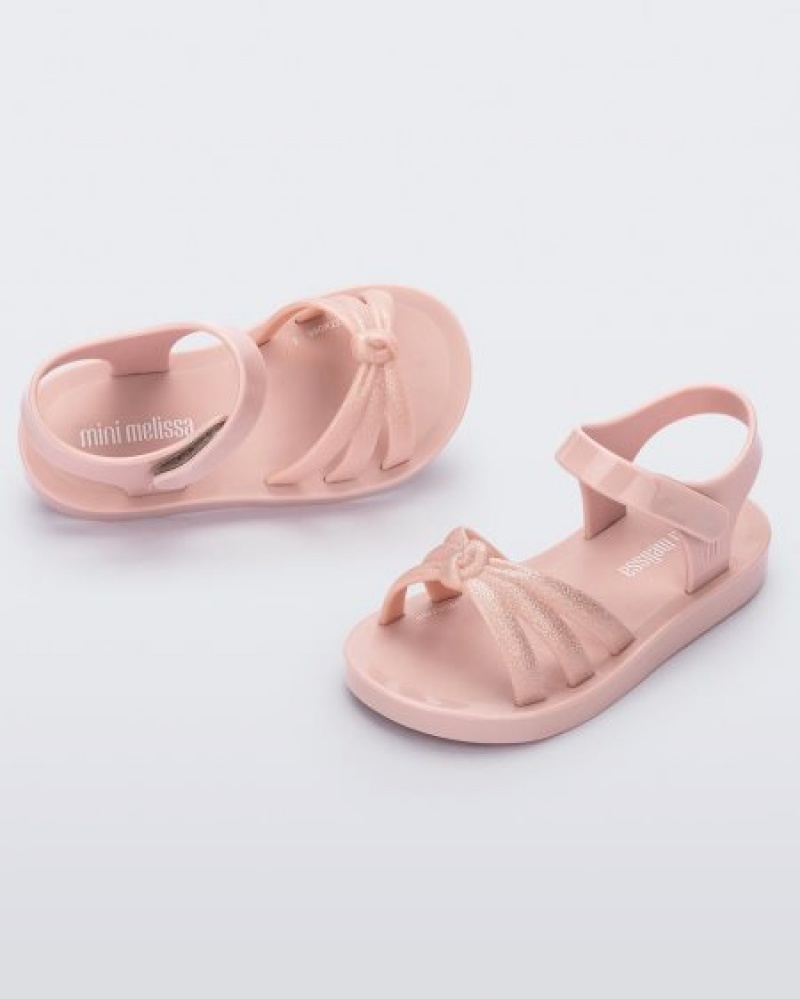 Mini Melissa Sandalias Precious Bebe Glitter/Pink España | n7YAXRYT