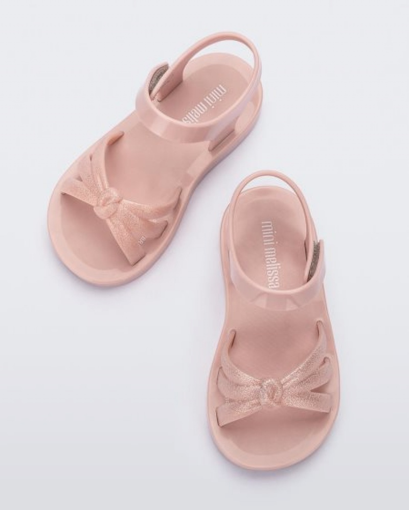 Mini Melissa Sandalias Precious Bebe Glitter/Pink España | n7YAXRYT